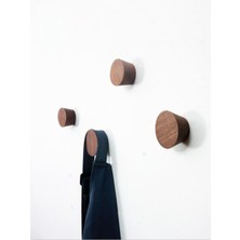 Normadia Ahşap 4'lü Koni Duvar Askılık, Modern Isveç Tarzı Portmanto