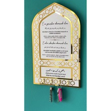 Normadia Mihrap Desenli Anahtarlık, Ahşap ve Akrilik Ev ve Ofis Dekoru