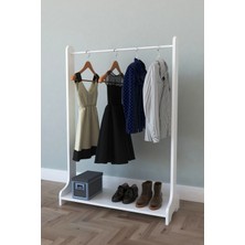 Normadia Ayaklı Portmanto Elbise Askısı ve Dolap Beyaz, Pratik ve Şık Tasarım