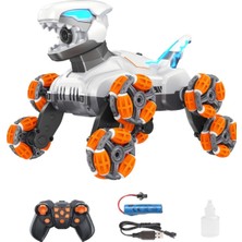 Mavi Su Dünyası Uzaktan Kumandalı Full Fonksiyon 8 Teker Buharlı 2.4g Şarjlı Dinozor Araba Robot