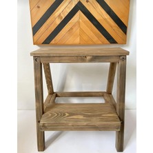 CopperWood Ceviz Basamak Tabure, Basamak Tabure, Ahşap Basamak Yükseltici