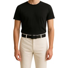 Çantachım Erkek Kemer Plastik Klipsli Ayarlanabilir Siyah