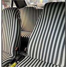 Özgürce Şık Zebra Desenli Çizgili Servis Kılıfı Takımı Siyah Beyaz