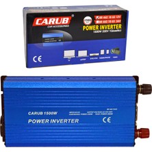 Carub Inverter 12V Dan 220V A Yükseltici 1500W USB (5V-1A) Çıkışlı BR4621862