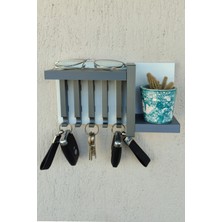 Normadia Gri Anahtarlık Askısı 13X24 Cm, Duvara Yapışkanlı, Pratik ve Şık Tasarım