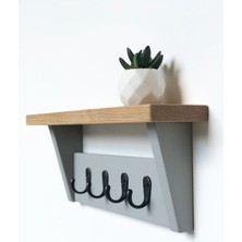 Normadia Şık 4 Kancalı Ahşap Duvar Askısı, Pratik ve Estetik Portmanto Yanı