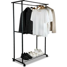 Normadia Pratik Tekerlekli Elbise Askısı Ayaklı Askılık, Eşek Askı 6081