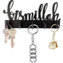 Normadia Şık Dekoratif Anahtarlık Askısı, Bismillah Temalı Antre Organizer