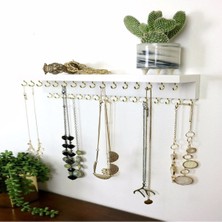 Normadia 40 cm Ahşap Duvar Askılık, Anahtarlık ve Takı Düzeni Organik Tasarım