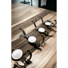 Normadia Metal Antik Sarı Büyük Kapı Arkası Askı, Duvara Monte Antre Askısı