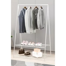 Normadia Iki Raflı Ayaklı Askı Konfeksiyon Askısı 148X66 cm