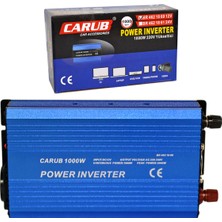 Carub Inverter 12V Dan 220V A Yükseltici 1000W USB (5V-1A) Çıkışlı BR4621860
