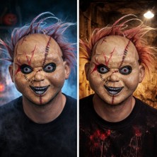 Kaia Life Çaki Korku Bebek Maskesi – Lı Plastik Yüz Maskesi