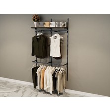 Normadia Ikili Dekoratif Giyinme Odası Raf ve Askılı Sistemleri Seti