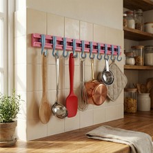 Normadia 10'lu Yapışkanlı Portmanto ve Askılık Seti, Çok Amaçlı Duvar ve Kapı Askısı