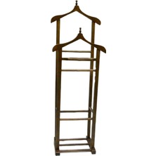 Normadia Çift Tepe Kayın Parlak Ceviz Ahşap Askılık, Modern ve Şık Tasarım