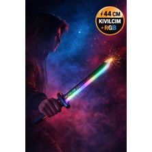Toyfest 1 Adet 44 cm Şarjlı Rgb Işıklı Oyuncak Kılıç Kıvılcım Efektli Sesli +14 Yaş