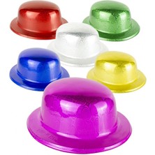 Kaia Life Gümüş Renk Hologramlı Plastik Yuvarlak Melon 27X24 cm