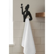 Normadia Şık Metal Duvar Askısı, Mutfak ve Banyo Dekoru, 18X16X2.5 cm