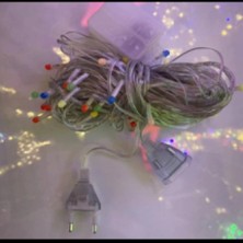 Herşeytrend 10M 100 LED Damla Uçlu Kırmızı Işık Şeffaf Kablo