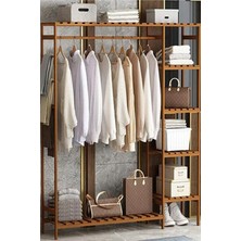 Normadia Şık Ahşap Açık Gardırop 150X96X30 - Modern ve Kullanışlı Tasarım