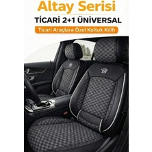 Trobus Volkswagen Tiguan 2024 ve Sonrası – Ticari Araç 2+1 Uyumlu Altay Serisi Bel Destekli Koltuk Kılıfı – Siyah Beyaz, Kolay Montaj