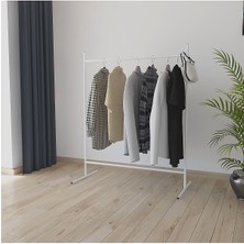 Normadia Dikdörtgen Beyaz Konfeksiyon Askısı, Elbise ve Ürün Askılığı