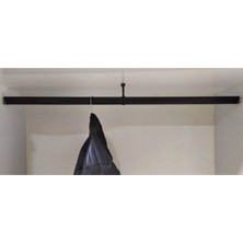 Normadia Oval 150CM Alüminyum Elbise Askı Borusu ve Aparatları Seti