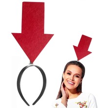 Kaia Life Kişiselleştirilebilir Ok Taç – Üzerine Yazı Yazılabilen Parti Tacı Kırmızı Renk