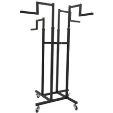 Normadia 4 Kollu Tekerlekli Ayarlanabilir Askılık Stantı, Çok Amaçlı Mağaza Askısı