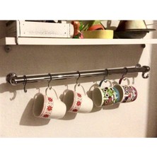 Normadia 80 cm Krom Mutfak ve Banyo Fincan Kupa Askılığı