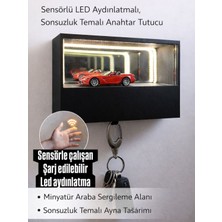 Normadia Sonsuzluk Garaj Anahtarlık Standı, Duvar ve Hobi Araç Sergisi, LED Sistemli