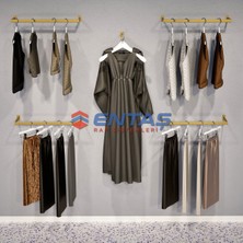 Normadia 250X220 Giyinme Odası Rafı ve Askılık Sistemi, Şık Mağaza ve Butik Düzeni
