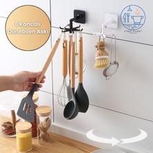 Normadia Pratik 6 Kancalı Döner Askılık, Banyo ve Mutfakta Çok Yönlü Organizatör