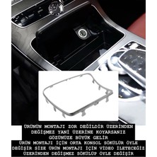 Özgürce Mercedes W205 Orta Konsol Bardaklık Çerçeve Krom Trim