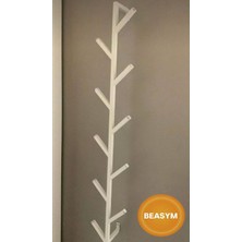 Normadia 7 Askılı Fidan Metal Antre Çanta, Banyo Bornoz ve Havlu Askılığı, Beyaz