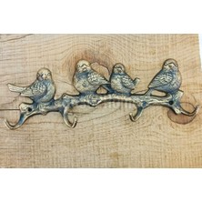 Normadia El Yapımı Pirinç Kuş Figürlü Dekoratif Askı