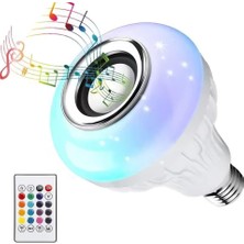 Tp Kumandalı Bluetooth Hoparlör Ampul 500 Lümen Rgb