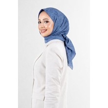 Harem Scarf Viskon Eşarp - Gold Derin - Koyu Indigo