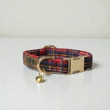 BiBa Pet Ekose Zilii Kedi Boyun Tasması