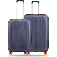 GROUND Sirius 2'li Valiz Seti Büyük-Orta Kaykay Tekerlekli Denim - 10728