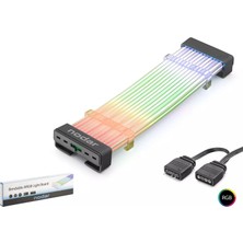 Nodar ND2801 Silikon Işıklı Bükülebilir Argb Light Board 24 Pin - Siyah