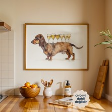 Persona Istanbul "the Party Trick" - Suluboya Sosis Köpek ve Denge Posteri (Çerçevesiz)