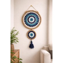 Boncukafası El Yapımı Nazar Boncuğu Duvar Süsü – Bohem Duvar Dekoru