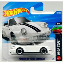 Hot Wheels Porsche 911 Turbo Cabriolet 1/64 Ölçekli Araba Metal Gövde ile Gerçekçi Detaylar