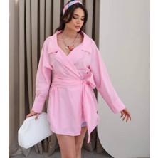 Libreprive Bağlamalı Şık Tasarım Salaş Gömlek