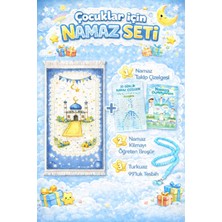 Simply Line Erkek Kız Çocuk Seccadesi  Tespih Namaz Öğreniyorum Broşürü Namaz Takip Çizelgesi Hediyelik Seccade