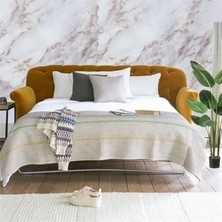 Tp Buğz Mermer Desenli Masa Tezgah Mutfak Su Geçirmez Yapışkanlı Folyo Sticker Sarı 5x0,6m