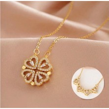 SY Aksesuar Çelik Gold Açılır Kapanır Kolye