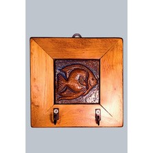 Normadia Balık Temalı Anahtarlık ve Duvar Askısı, Dekoratif Tablo 14,5x4,5x2,5 cm